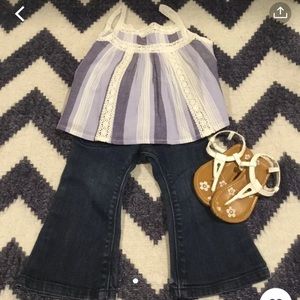 ⭐️Baby Girls Tank & Jeans - sandals included!!⭐️